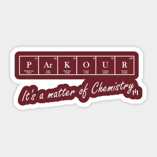 Parkour - chemistry Sticker